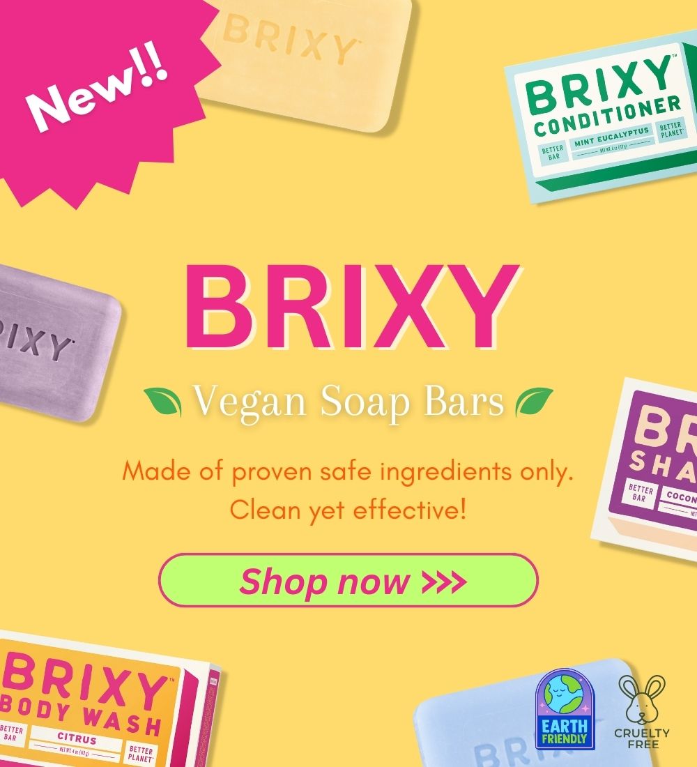Brixy Vegan Soap Bar Shampoo Conditioner Body Wash