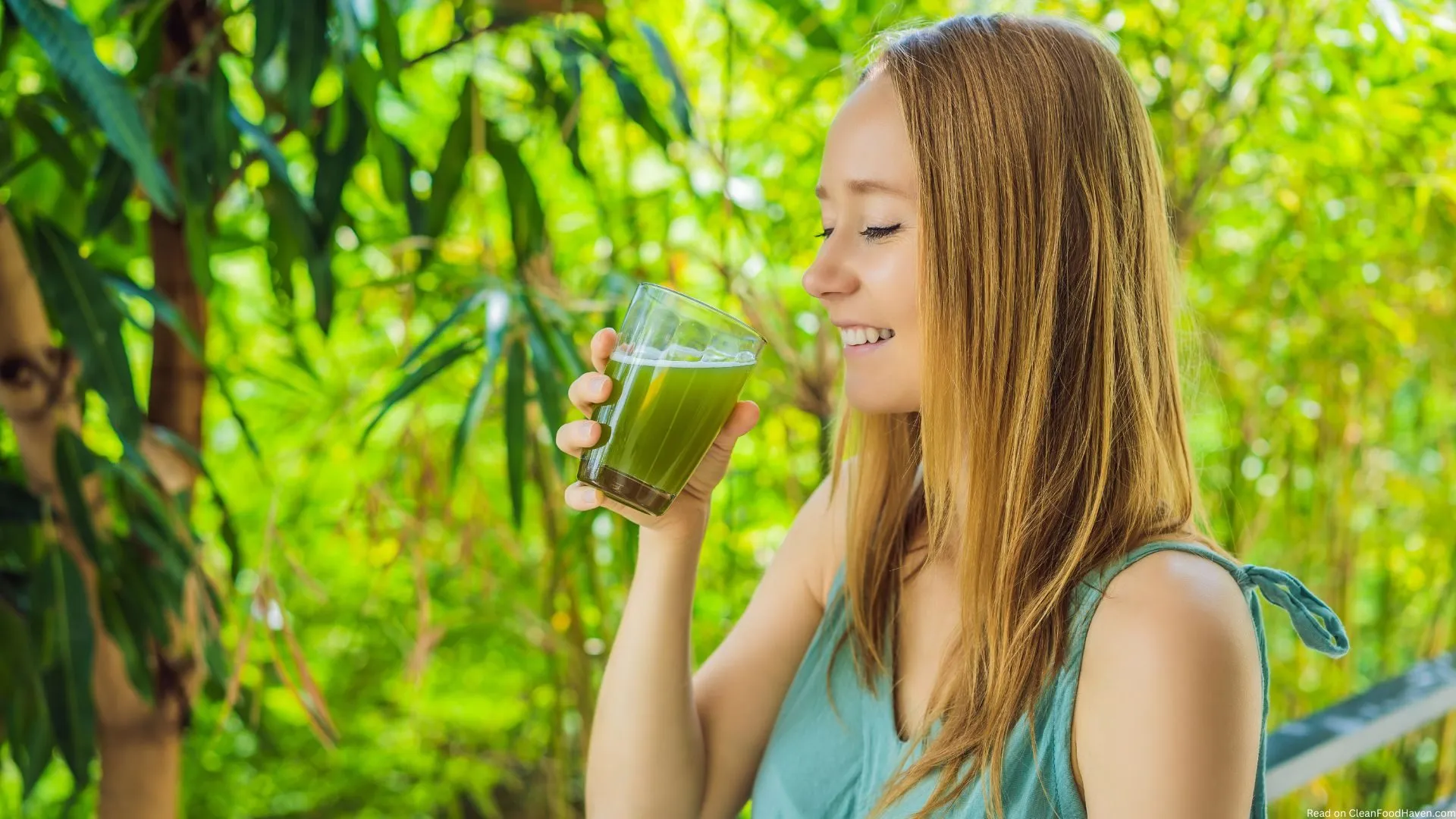 woman enjoying celery juice, your guide to successful celery juicing
