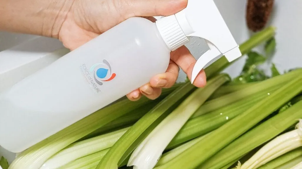Clean celery stalks with Force of Nature!