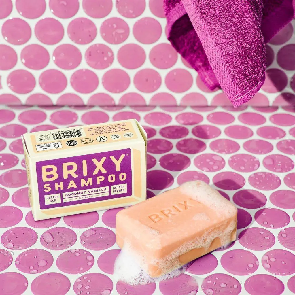 Brixy Shampoo Bar Coconut Vanilla 4oz (113g)