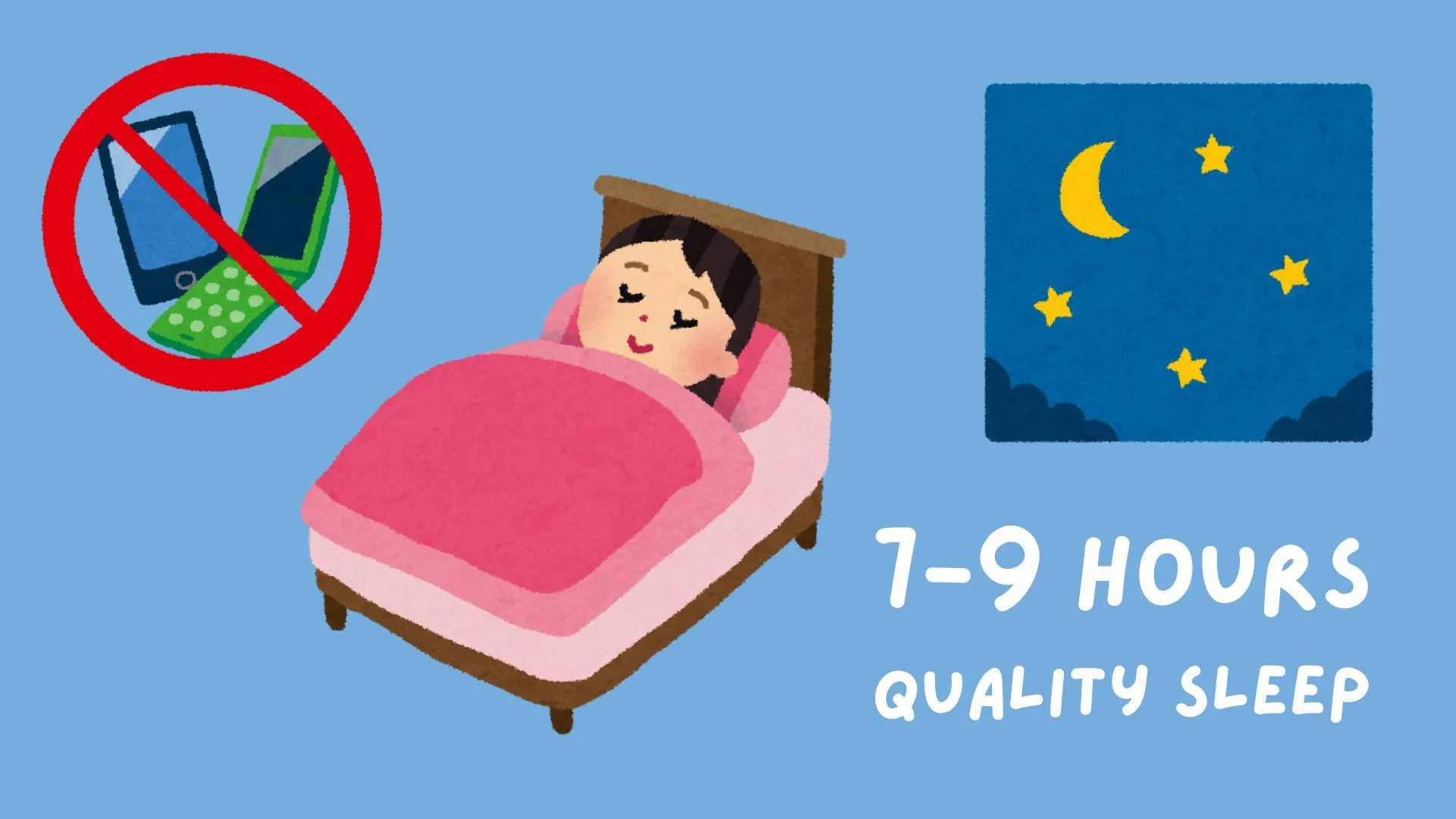 adults should aim for 7-9 hours of quality sleep