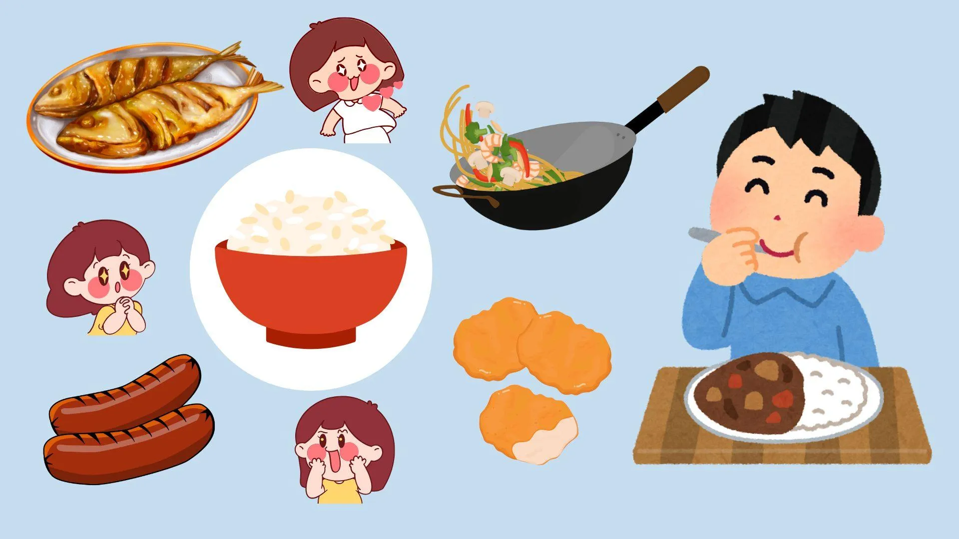 Rice is often eaten together with other foods which may include oils, fat etc.