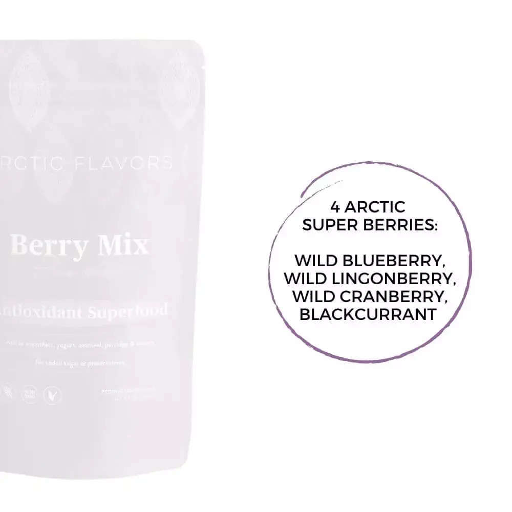 Arctic Flavors Berry Mix Powder with benefits of all berries