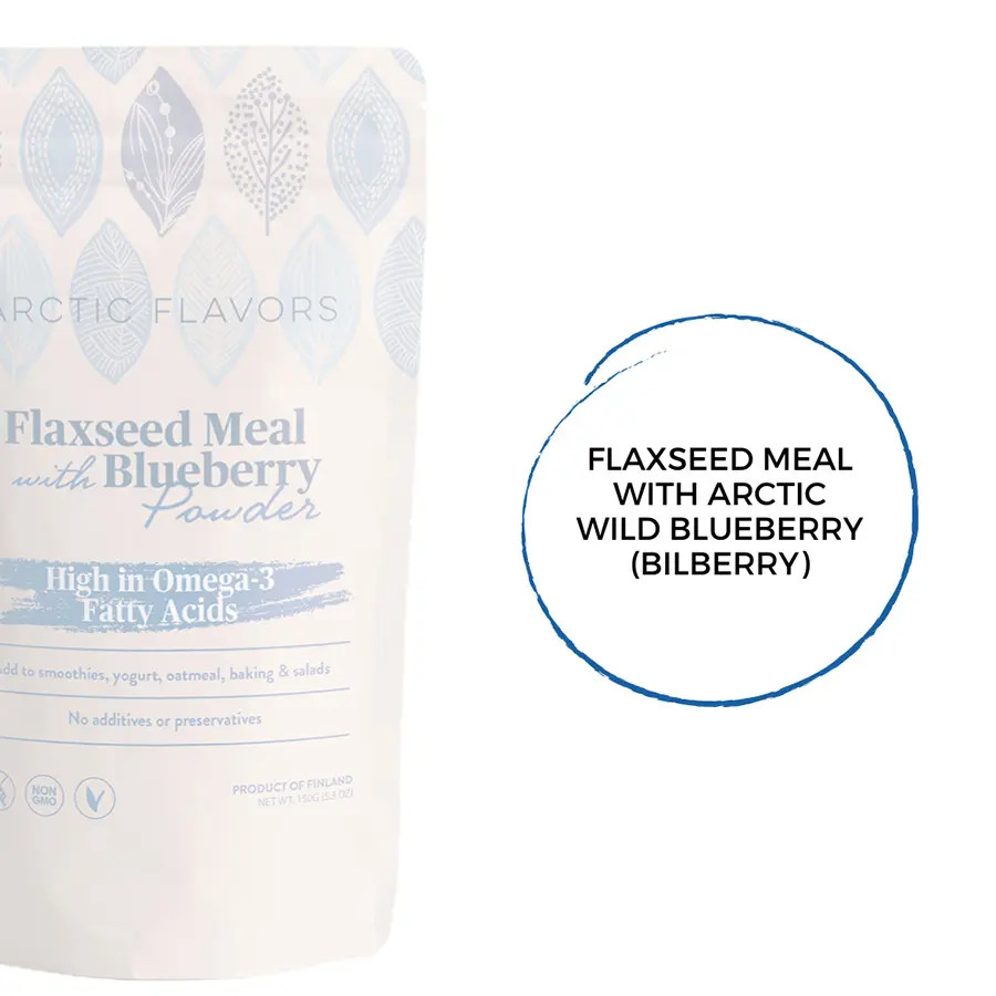 Arctic Flavors Flaxseed Meal with Wild Blueberry Powder